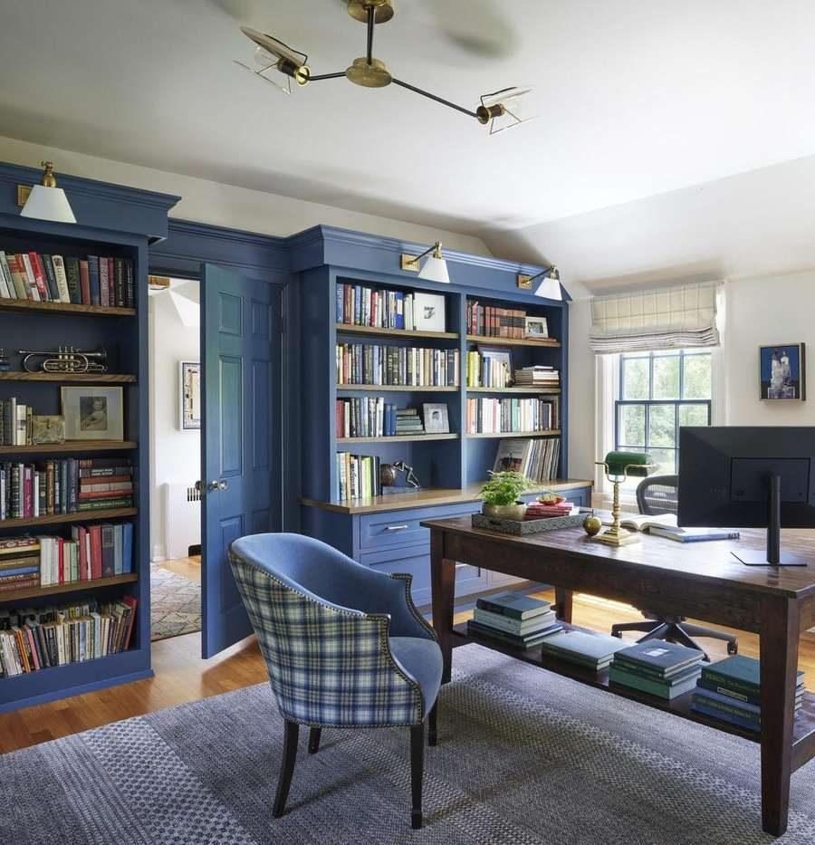 Curated Home library after, designed by Kimberly Knight of Twig and Trove Interiors