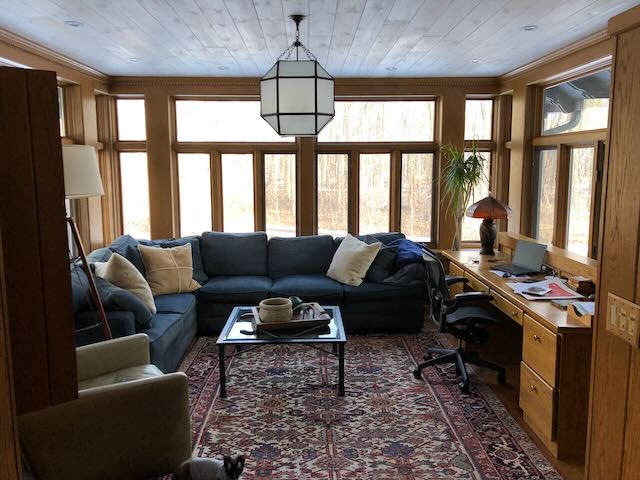 Collected Lodge sunroom before, by Twig and Trove Interiors